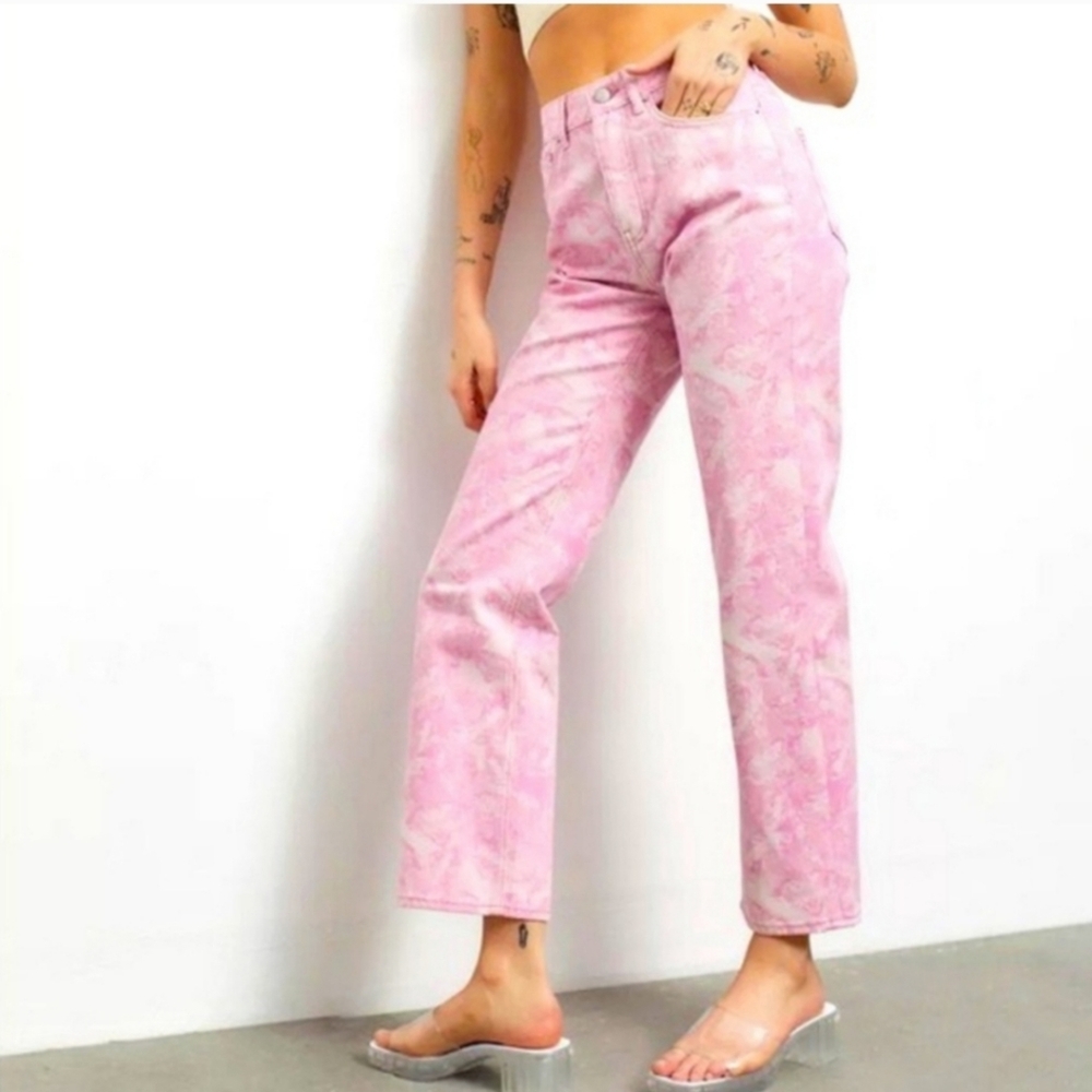 BDG Urban Outfitters pink cowboy jean super high rise straight ankle sz29